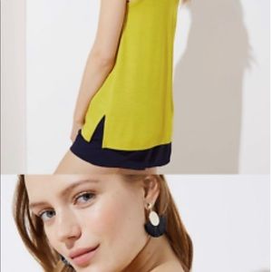 NWT LOFT Women's Cutout Back WARM SAFFRON Color Soft Knit Tank, Size Large.